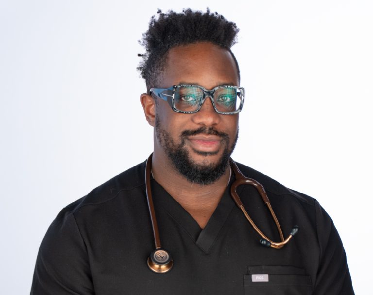 KlutchMD physician wearing a stethoscope